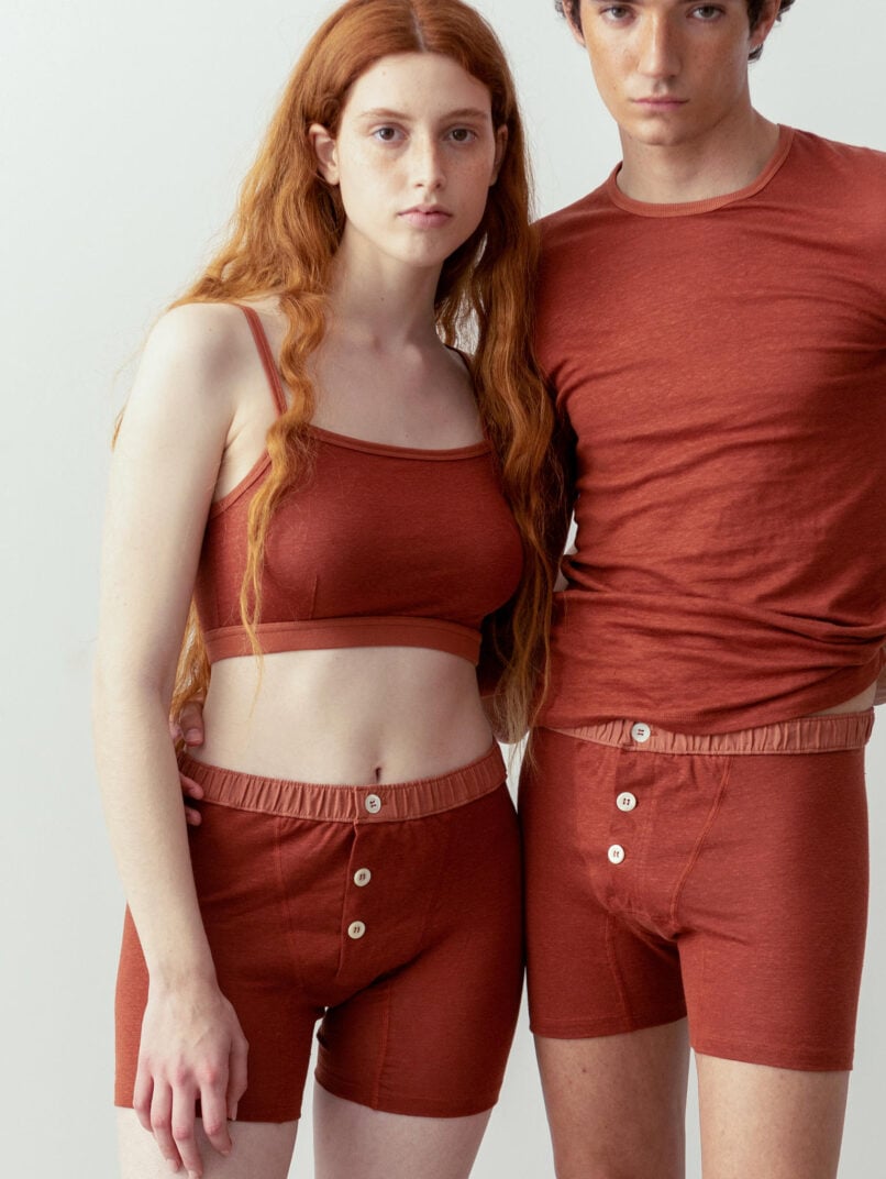 Genderless Short Pants Tomori Rust-W